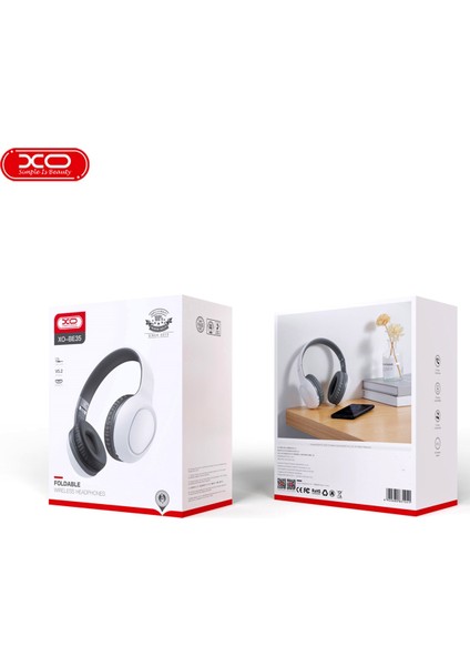 XO-BE35 Beyaz Wirelles Kablosuz Katlanabilir Kulak Üstü Bluetooth Kulaklık