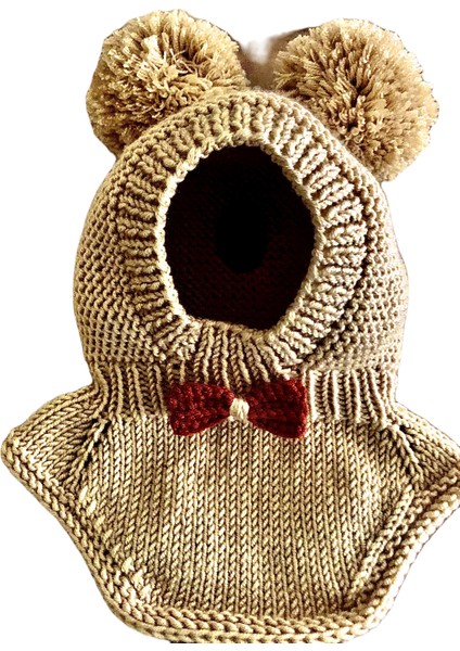 El Örgüsü Bebek Çocuk Kar Maskesi Balaklava Ponponlu Şapka fiyatları