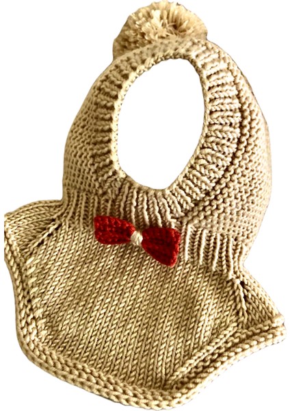 El Örgüsü Bebek Çocuk Kar Maskesi Balaklava Ponponlu Şapka modelleri