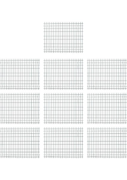 Pcm 10'lu Panel Çit Teli 120X250 cm Çift Telli Antrasit Avantaj Paketi (25 Metre)