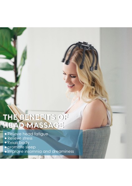 Elektrikli Şarjlı Ahtapot Terapötik Baş Ekllem Masaj Aleti Kafa Masajı fiyatları