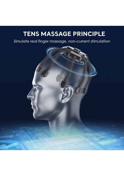 Elektrikli Şarjlı Ahtapot Terapötik Baş Ekllem Masaj Aleti Kafa Masajı modelleri