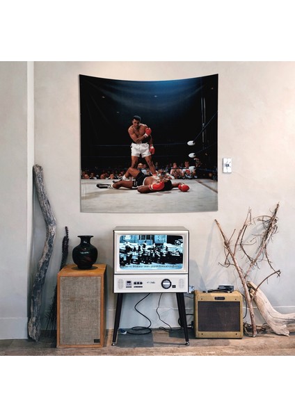 Muhammed Ali And Sonny Liston Usa 1965 Duvar Örtüsü - 135 cm x 135 cm