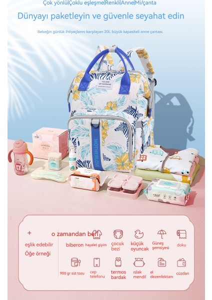Anne Çok Fonksiyonlu Gezi Sırt Çantası (Yurt Dışından) modelleri