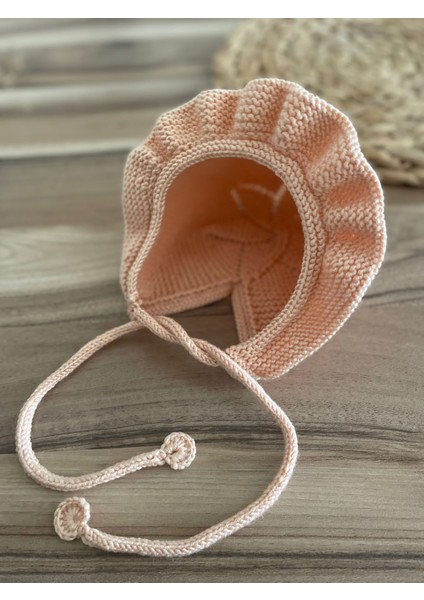 El Örgüsü Kız Çocuk Pembe Bere