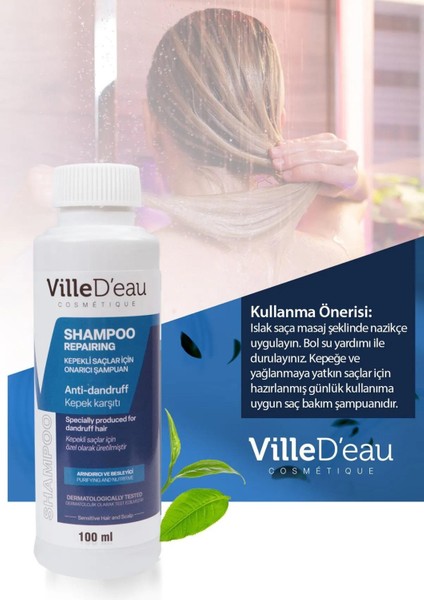 Kepekli Saçlar İçin Onarıcı ve Besleyici Vegan Şampuan 100 ml – Arındırıcı Kepek Karşıtı Formül fiyatları