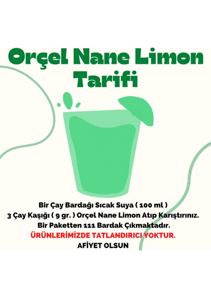 Nane Limon (Mentöllü) Aromalı İçecek Tozu Oralet 1 kg.