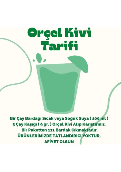 Kivi Aromalı İçecek Tozu Oralet 1 kg