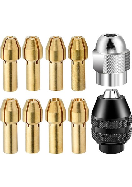 Yedek 4486 Matkap Aynası Pens Seti Pirinç Sağlam ve Dayanıklı Değişim Matkap Pensesi 1/8ın x 2, 3/32IN x 2, 1/16IN x 2, 1/32IN x 2 (Yurt Dışından)