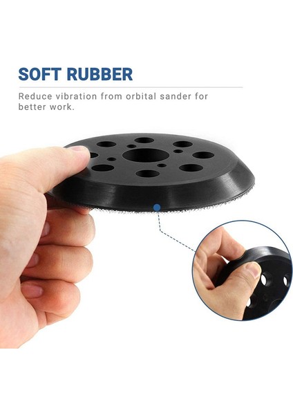 Sert Için 5 Inç 8 Delikli Kanca Yedek Ped, Ridgid R2600 ve R2601 Rastgele Parça Zımpara Destek Pedi Için Fit (Yurt Dışından)