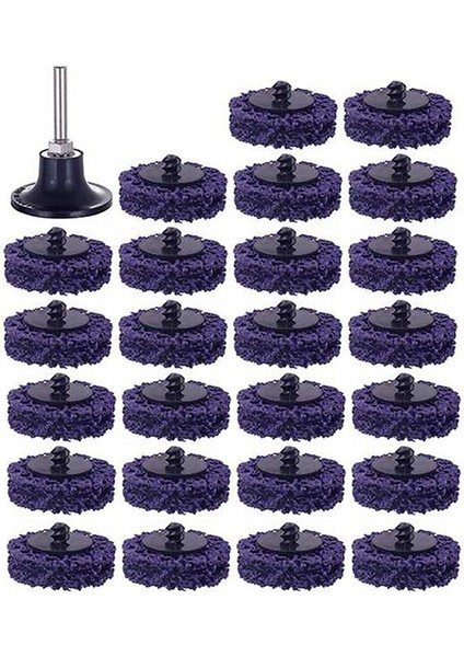 25 Adet 2 Inç 50MM Hızlı Değişim Kolay Şerit ve Temiz Diskler Mor Boya Pas Giderme Için Yüzey Hazırlığı 1 Tutucu ile (Yurt Dışından) modelleri