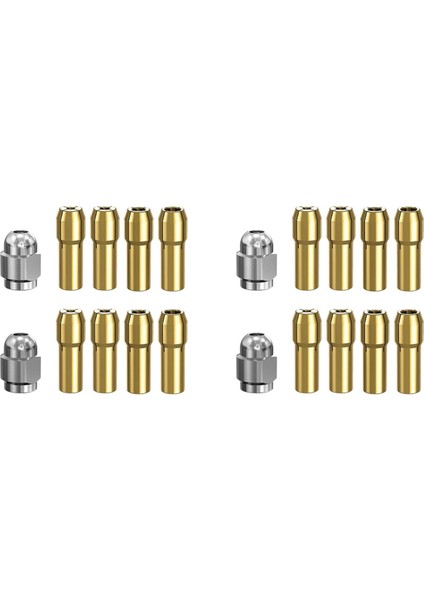 Xhhdqes Dremel Için 20 Adet Pirinç Pens, Yedek 4485 Hızlı Değişim Döner Matkap Somun Aracı Seti 0.8/1.2/1.5/1.8/2.0/2.4/3.0/3.2mm (Yurt Dışından)