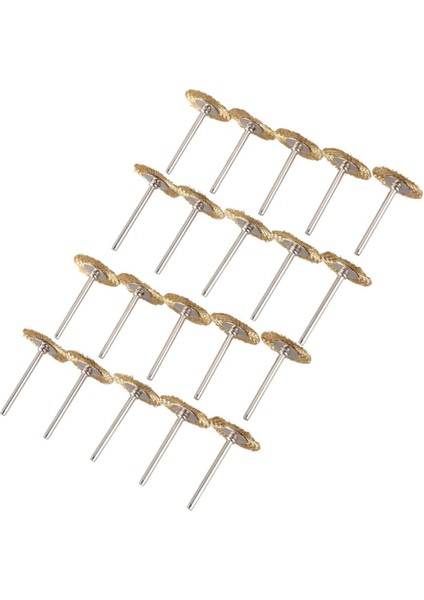 20 x Pirinç Tel Fırça Yuvarlak Fırçalar Dremel 25MM Için Disk Fırça Tencere Fırçası (Yurt Dışından)
