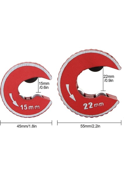 Bakır Alüminyum Boruları Kesmek Için 2 Adet 15MM ve 22MM Bakır Boru Kesici (Yurt Dışından)