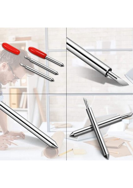 25 Adet 45 Derece Roland Çizim Kesici Vinil Kesici Bıçak Yüksek Sertlik Tungsten Caide Makinesi Aracı (Yurt Dışından)