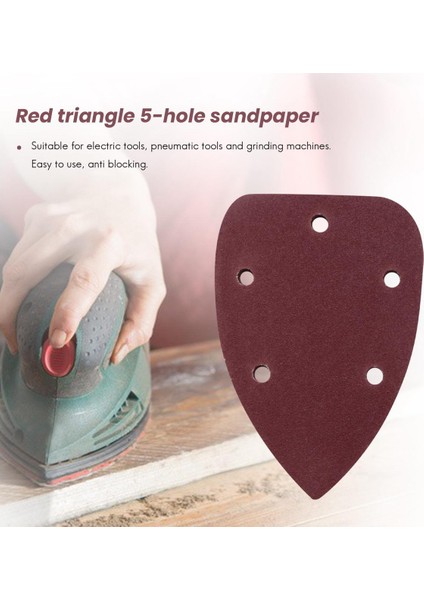 120 Grit Zımpara Kağıdı-10 x 60 Grit Zımpara Kağıdı 10 x 80 Grit Zımpara Zımpara Kağıdı 10 x 120 Grit Zımpara Zımpara Kağıdı-Kırmızı (Yurt Dışından)