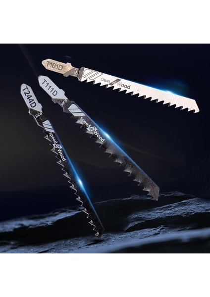 20 Adet T-Şank Dekupaj Bıçak Seti, Dekupaj Testere Bıçakları Çoğu T Shank Dekupaj Testeresine Uygun, Metal, Ahşap Kesme Bıçakları (Yurt Dışından)