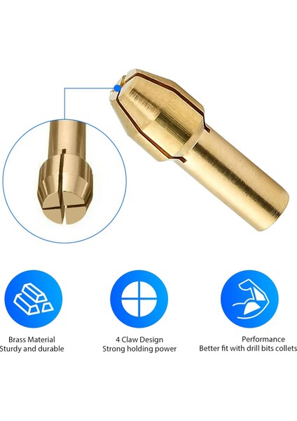 Anahtarsız Matkap Chuck Somun Pens Aracı Değiştirme ile Pirinç Pens Seti 4485 Pirinç Hızlı Değişim Döner Matkap Somun Aracı Seti Döner Alet (Yurt Dışından) modelleri