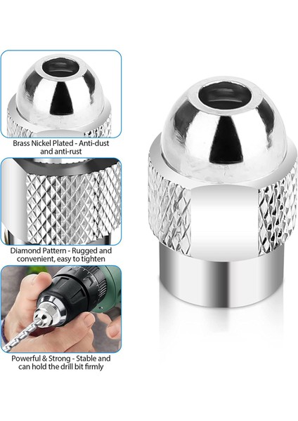 Anahtarsız Matkap Chuck Somun Pens Aracı Değiştirme ile Pirinç Pens Seti 4485 Pirinç Hızlı Değişim Döner Matkap Somun Aracı Seti Döner Alet (Yurt Dışından) indirimleri