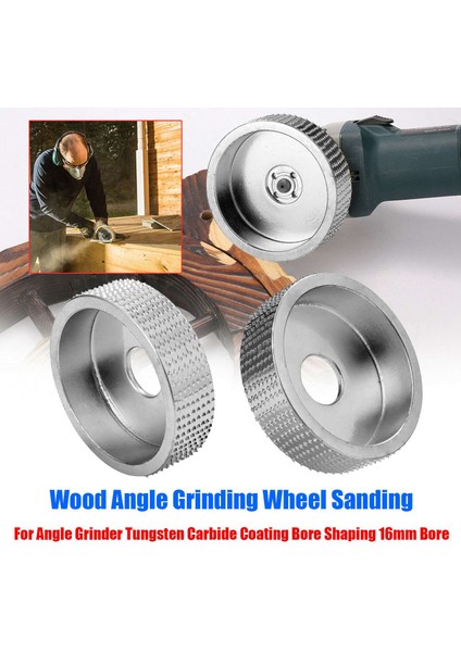 16MM 5/8 Inç Delik Ahşap Şekillendirme Diski Oyma Aracı Tungsten Karbür Tekerlek Açılı Taşlama Gümüş (Yurt Dışından)