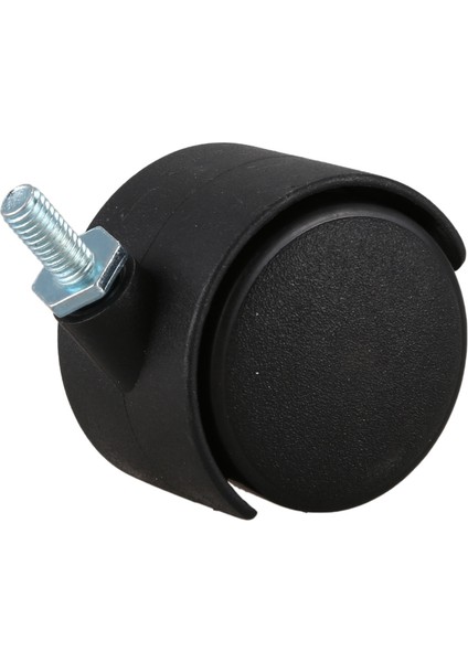 3x 6mm Dişli Kök 40MM Çift Tekerlekli Dönebilen Teker Siyah (Yurt Dışından)