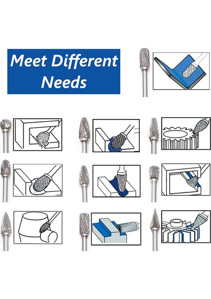 Caide Çapak Seti 20 Adet 1/8 Inç Shank Kalıp Kesme Çapakları Ahşap Oyma Aksesuarları (Yurt Dışından) fiyatları