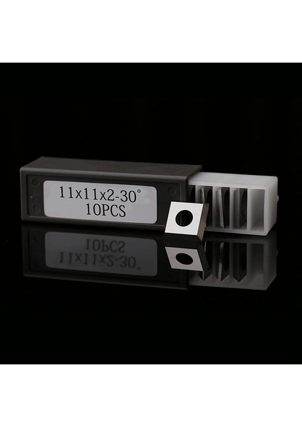 Jaerbee 10 Adet Ahşap Karbür Uçlar Kesiciler Ahşap Torna Torna Aracı 11X11X2.0MM-30° Keskin Kenar Maç Ağaç Torna Takım Seti (Yurt Dışından)