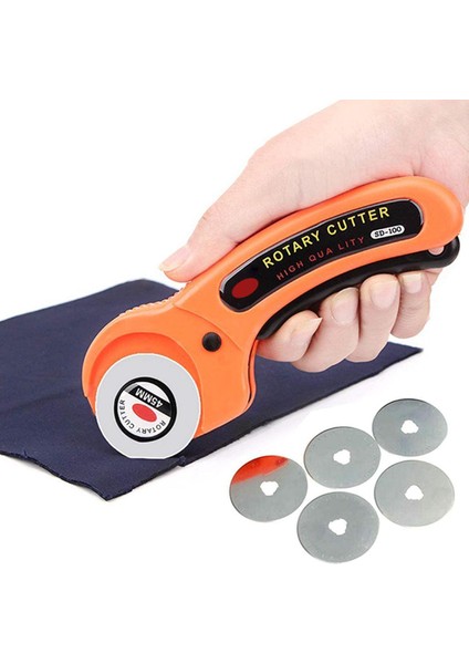 Bıçaklı 45MM Döner Kesici Dikiş Kumaş Kılavuz Kesme Makinesi (Yurt Dışından)