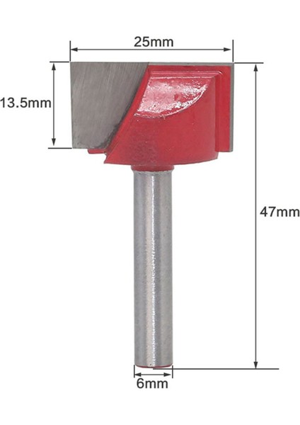 Adet Temizleme Alt Yönlendirici Bit Seti 6mm Shank Çift Flüt Karbür Kesici Düz Spoilboard Yüzey Planya Aracı (Yurt Dışından)