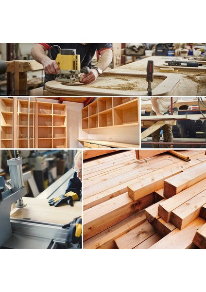 Adet Temizleme Alt Yönlendirici Bit Seti 6mm Shank Çift Flüt Karbür Kesici Düz Spoilboard Yüzey Planya Aracı (Yurt Dışından)