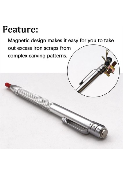 Paket Tungsten Karbür Scriber Mıknatıslı, Cam/seramik/metal Levha Için Evrensel Alüminyum Gravür Gravür Kalemi (Yurt Dışından)