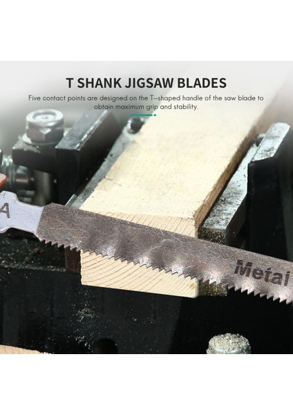 Ahşap Plastik Metal Dekupaj Testereleri Için 60PCS T Shank Dekupaj Bıçakları Seti Ahşap Metal Kesme Için T118A T144D ve T244D Içerir (Yurt Dışından) modelleri