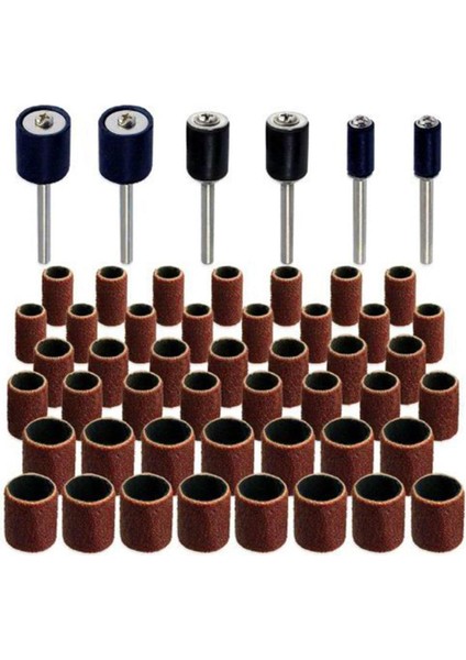 Jumbo 51 Parça Tamburlu Zımparalama Seti - Dremel'e Uyar - Kauçuk Tambur Mandrelleri Içerir - 1/2, 3/8 ve 1/4 Inç (Yurt Dışından)