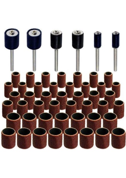 Jumbo 51 Parça Tamburlu Zımparalama Seti - Dremel'e Uyar - Kauçuk Tambur Mandrelleri Içerir - 1/2, 3/8 ve 1/4 Inç (Yurt Dışından)