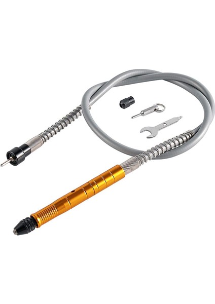 Esnek Şaft Adaptör Aparatı, Esnek Matkap Uzatma Kablosu Aynası ve Anahtarlı Uyumlu Döner Taşlama Aleti (Yurt Dışından)