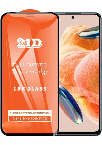 Xiaomi Redmi Note 12 Pro Ekran Koruyucu 21D Tam Kaplayan Kavisli