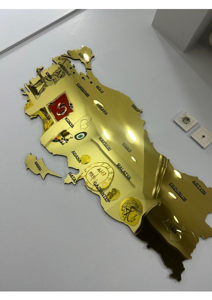 Türkiye Haritası Duvar Dekoru