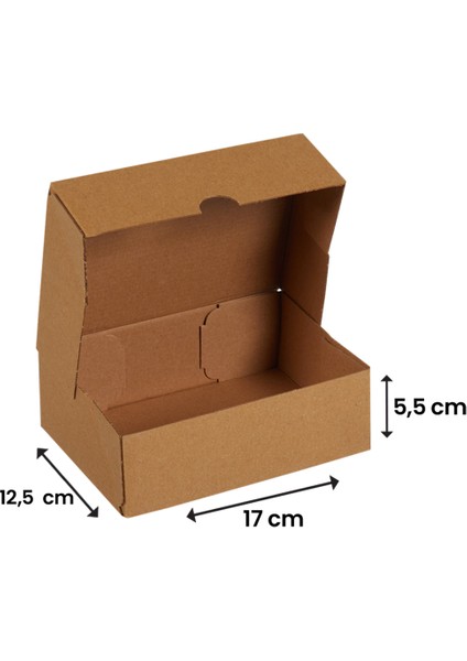 17x12,5x5,5-100 Adet Kesimli Kutu - İnternet ve Kargo Kutusu