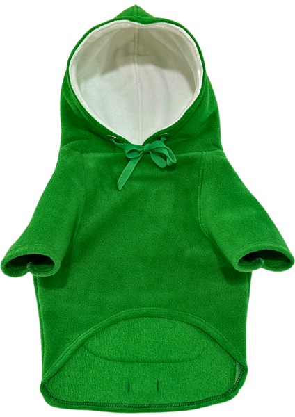 Crocodile green -Kanguru Cepli Kedi-Köpek Polar Hoodie Sweatshirt fiyatları