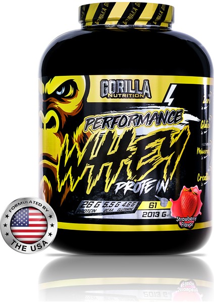 Whey Protein Çilek Aromalı - Yüksek Protein - Gorilla Nutrition