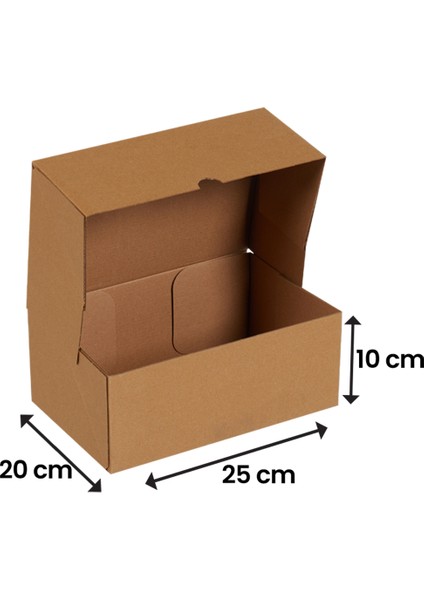25x20x10-200 Adet Kesimli Kutu - Internet ve Kargo Kutusu
