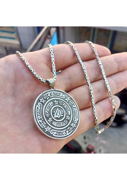 Rufai Gülü Madalyon Kolye ve 55 cm Kral Zincir fırsatları