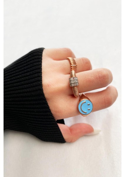 925 Ayar Gümüş Zirkon Taşlı Çizgisel Tasarım Yüzük