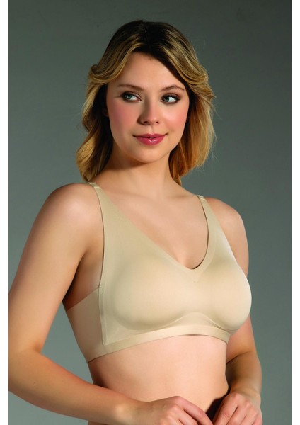 Balensiz Dikişsiz Lazer Çıkarılabilir Pedli Sütyen Ten C3T3N6O120