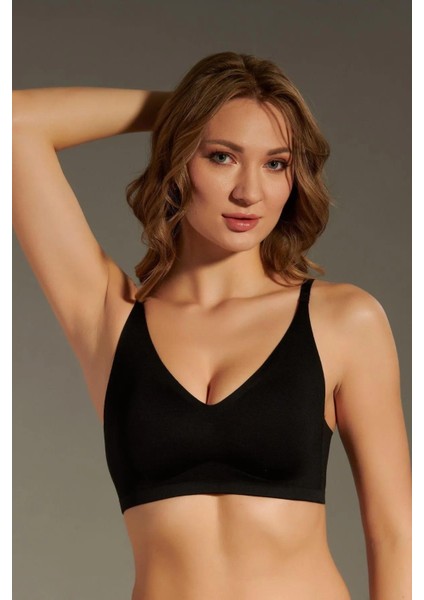 Balensiz Dikişsiz Lazer Çıkarılabilir Pedli Sütyen Siyah C3T3N6O120 fiyatları