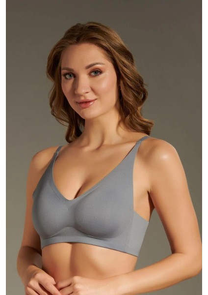 Balensiz Dikişsiz Lazer Çıkarılabilir Pedli Sütyen Gri C3T3N6O120 fiyatları