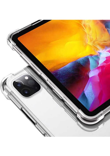 Apple iPad Pro 12.9 4.nesil 2020 Kılıf Köşeler Antişoklu Darbe Emici Özellikli Süper Gard Silikon (Model A2229,A2069,A2232)