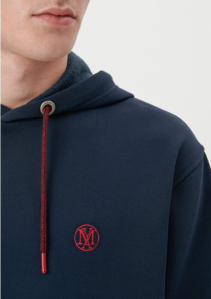 Erkek Mavi Logo Nakışlı Kapüşonlu Lacivert Sweatshirt 065809-29743 indirimleri