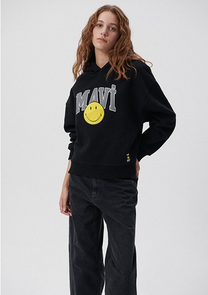 Kadın Mavi X Smiley Originals Siyah Sweatshirt 1S10038-900