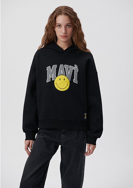 Kadın Mavi X Smiley Originals Siyah Sweatshirt 1S10038-900